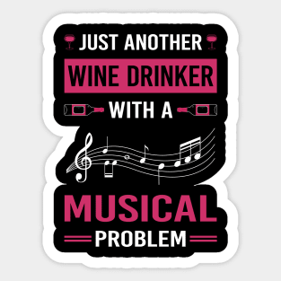 Wine Drinker Musicals Musical Sticker